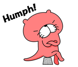 Colorful otters English sticker #10456892