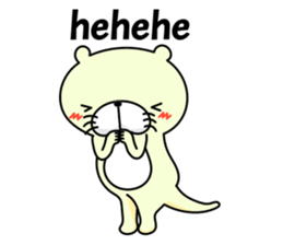 Colorful otters English sticker #10456894