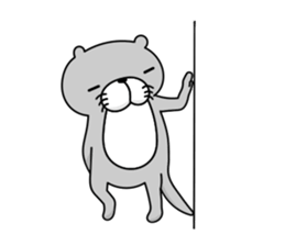 Colorful otters English sticker #10456897