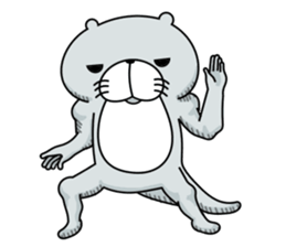 Colorful otters English sticker #10456898