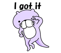 Colorful otters English sticker #10456899