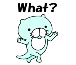 Colorful otters English sticker #10456901