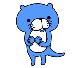 Colorful otters English sticker #10456903