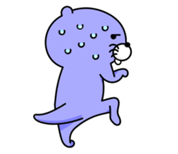 Colorful otters English sticker #10456906