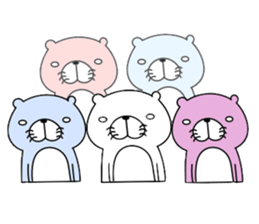 Colorful otters English sticker #10456907