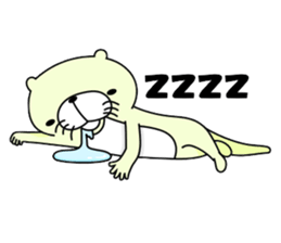 Colorful otters English sticker #10456909