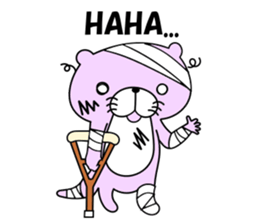 Colorful otters English sticker #10456910