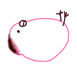 The rice cake chick(pink ver.) sticker #10458160