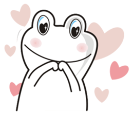 White Froggy Love You sticker #10458395