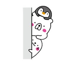 Pretty penguin and friend sticker #10460364