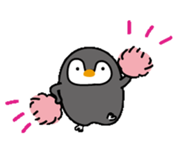 Pretty penguin and friend sticker #10460377