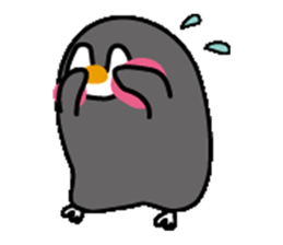 Pretty penguin and friend sticker #10460379