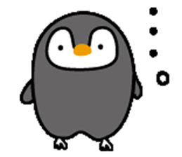 Pretty penguin and friend sticker #10460380