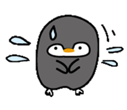 Pretty penguin and friend sticker #10460382