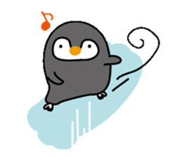 Pretty penguin and friend sticker #10460395