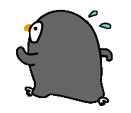 Pretty penguin and friend sticker #10460398