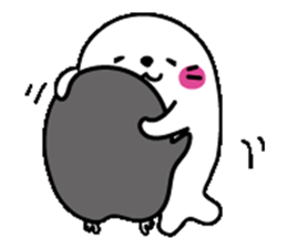 Pretty penguin and friend sticker #10460399