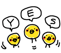 White lion and yellow chicken sticker #10461040