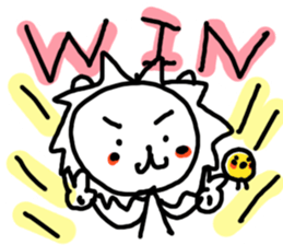 White lion and yellow chicken sticker #10461044