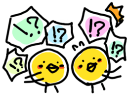 White lion and yellow chicken sticker #10461055