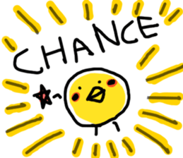 White lion and yellow chicken sticker #10461057