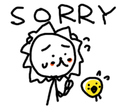 White lion and yellow chicken sticker #10461058