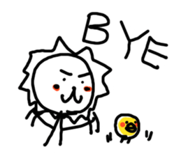 White lion and yellow chicken sticker #10461059