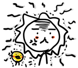 White lion and yellow chicken sticker #10461061