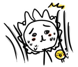 White lion and yellow chicken sticker #10461062