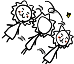 White lion and yellow chicken sticker #10461064