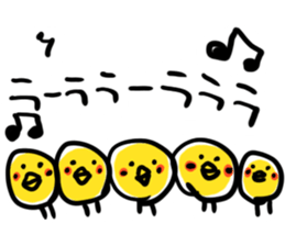 White lion and yellow chicken sticker #10461069