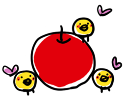 White lion and yellow chicken sticker #10461074