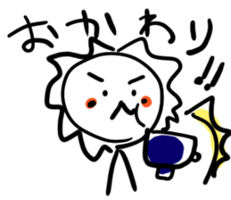 White lion and yellow chicken sticker #10461075