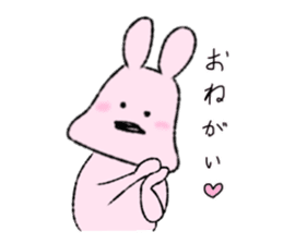 pink rabbit pon sticker #10461402