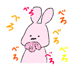 pink rabbit pon sticker #10461403
