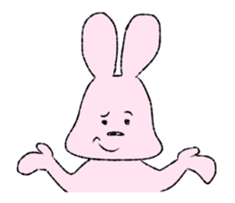 pink rabbit pon sticker #10461405