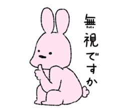 pink rabbit pon sticker #10461406