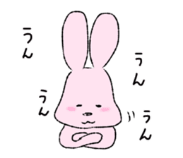 pink rabbit pon sticker #10461410