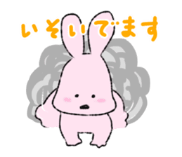 pink rabbit pon sticker #10461413
