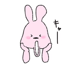 pink rabbit pon sticker #10461415
