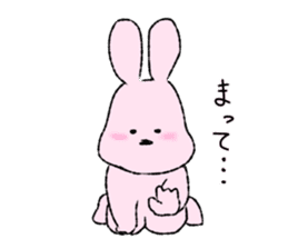 pink rabbit pon sticker #10461423
