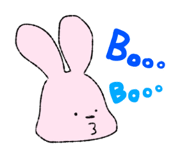 pink rabbit pon sticker #10461437