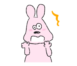 pink rabbit pon sticker #10461439