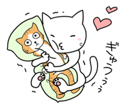 White cat "Take-shan" [Daily life ver.] sticker #10462243