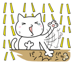 White cat "Take-shan" [Daily life ver.] sticker #10462249
