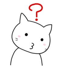 White cat "Take-shan" [Daily life ver.] sticker #10462255