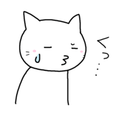 White cat "Take-shan" [Daily life ver.] sticker #10462270