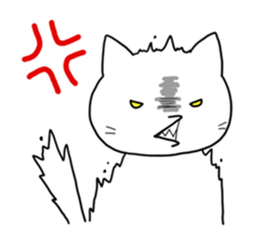 White cat "Take-shan" [Daily life ver.] sticker #10462275