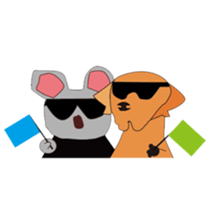 Mr.Rusta and Rus dog sticker #10463156