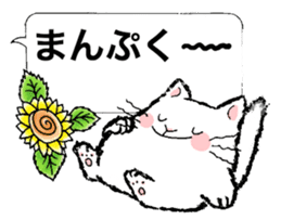 Ballon sticker cat and flowers sticker #10463762